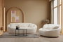 Atelier Del Sofa Midye - Love Seat Sofá de 2 plazas Crema